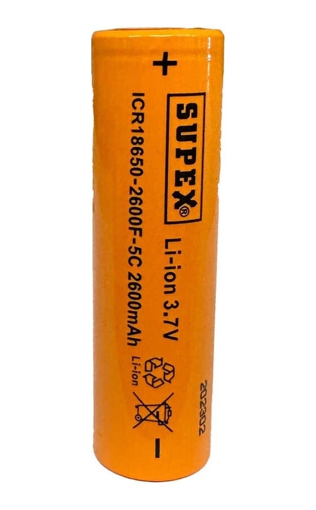 Icr18650-2600f-5c Li-ıon 3.7v 2600mah 5c Deşarj Akımı Düz Kafa Pil
