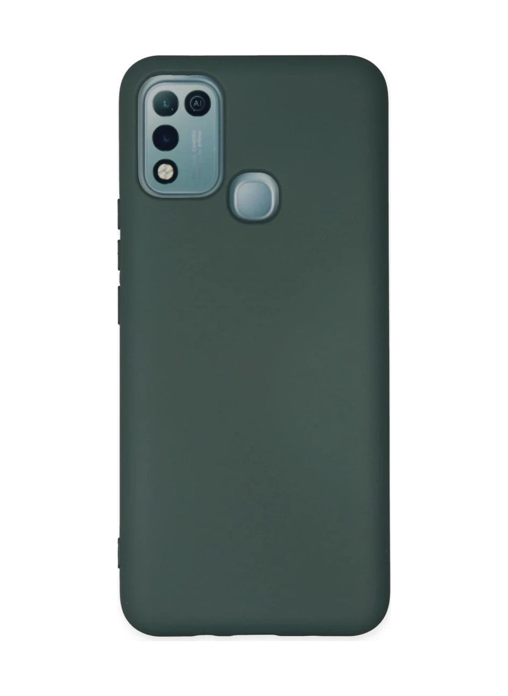İnfinix Hot 10 Play Uyumlu Kılıf Nano İçi Kadife Silikon - Koyu Yeşil Belirtilmemiş
