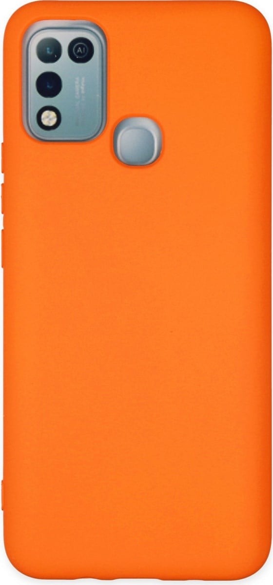 İnfinix Hot 10 Play Uyumlu Kılıf Nano İçi Kadife Silikon - Turuncu Belirtilmemiş