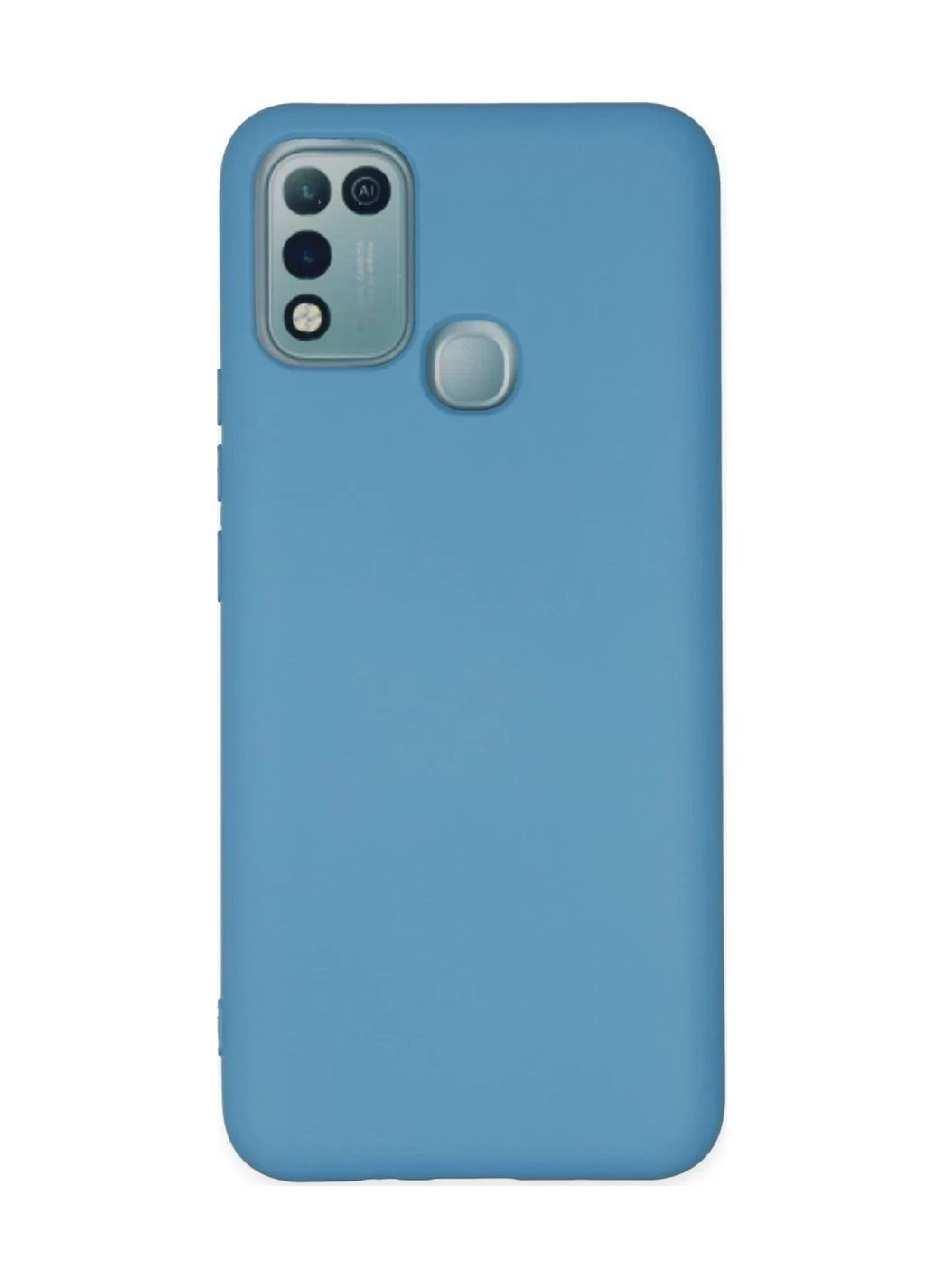 İnfinix Hot 10 Play Uyumlu Kılıf Nano İçi Kadife Silikon - Mavi Belirtilmemiş