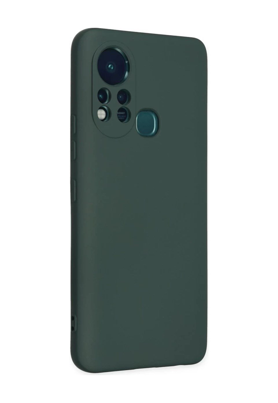 İnfinix Hot 11s Uyumlu Kılıf Nano İçi Kadife Silikon - Koyu Yeşil Belirtilmemiş