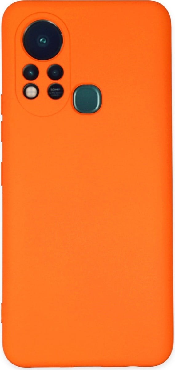 İnfinix Hot 11s Uyumlu Kılıf Nano İçi Kadife Silikon - Turuncu Belirtilmemiş