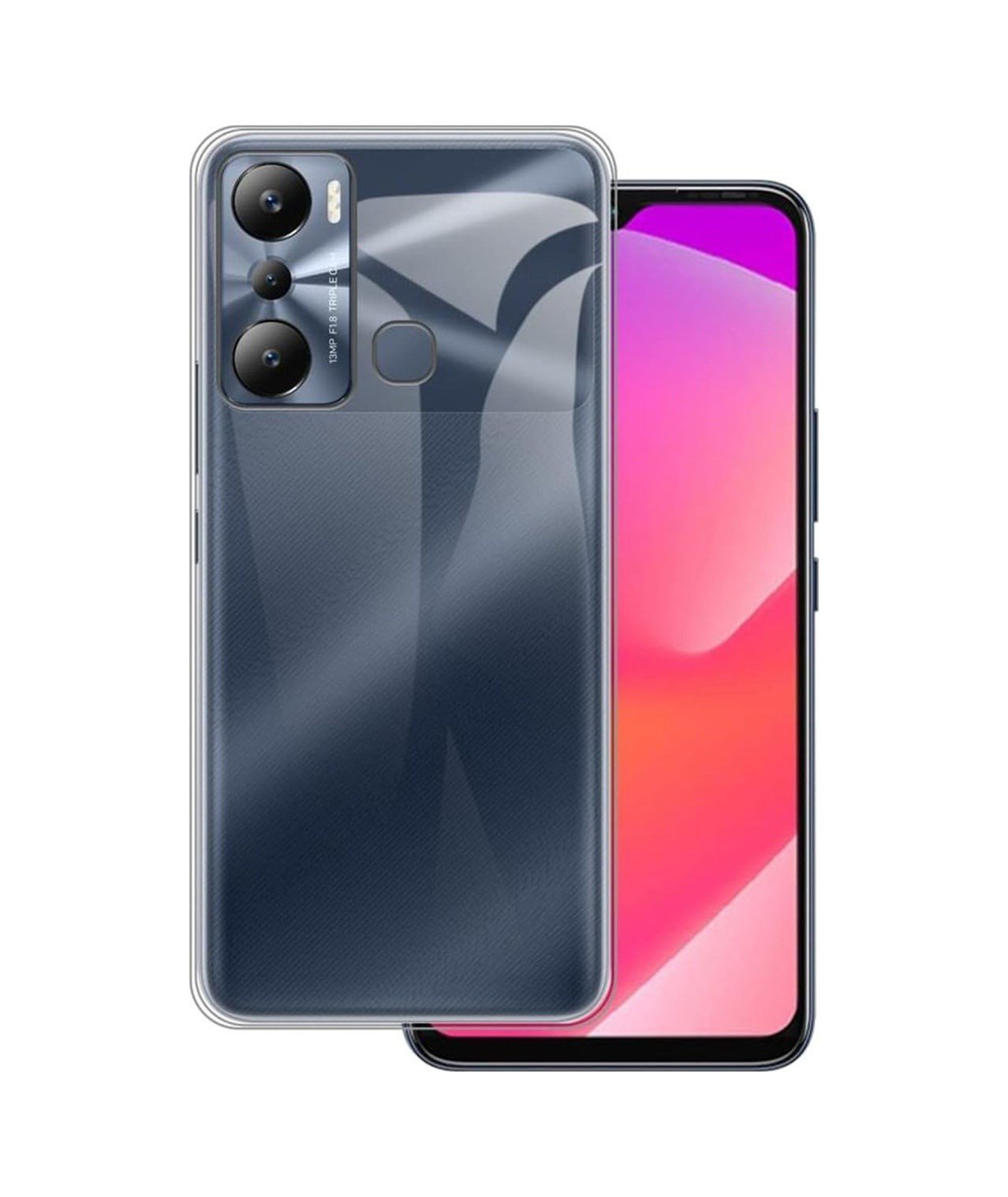 İnfinix Hot 20i Uyumlu Kılıf Lüx Şeffaf Silikon Belirtilmemiş