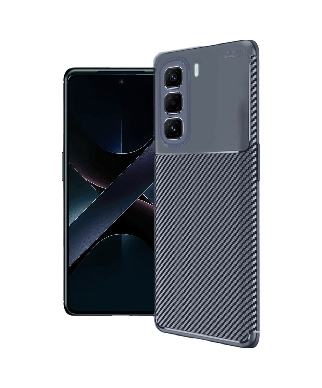 İnfinix Hot 50 Pro Plus 4g Uyumlu Auto Focus Karbon Kapak - Lacivert Belirtilmemiş