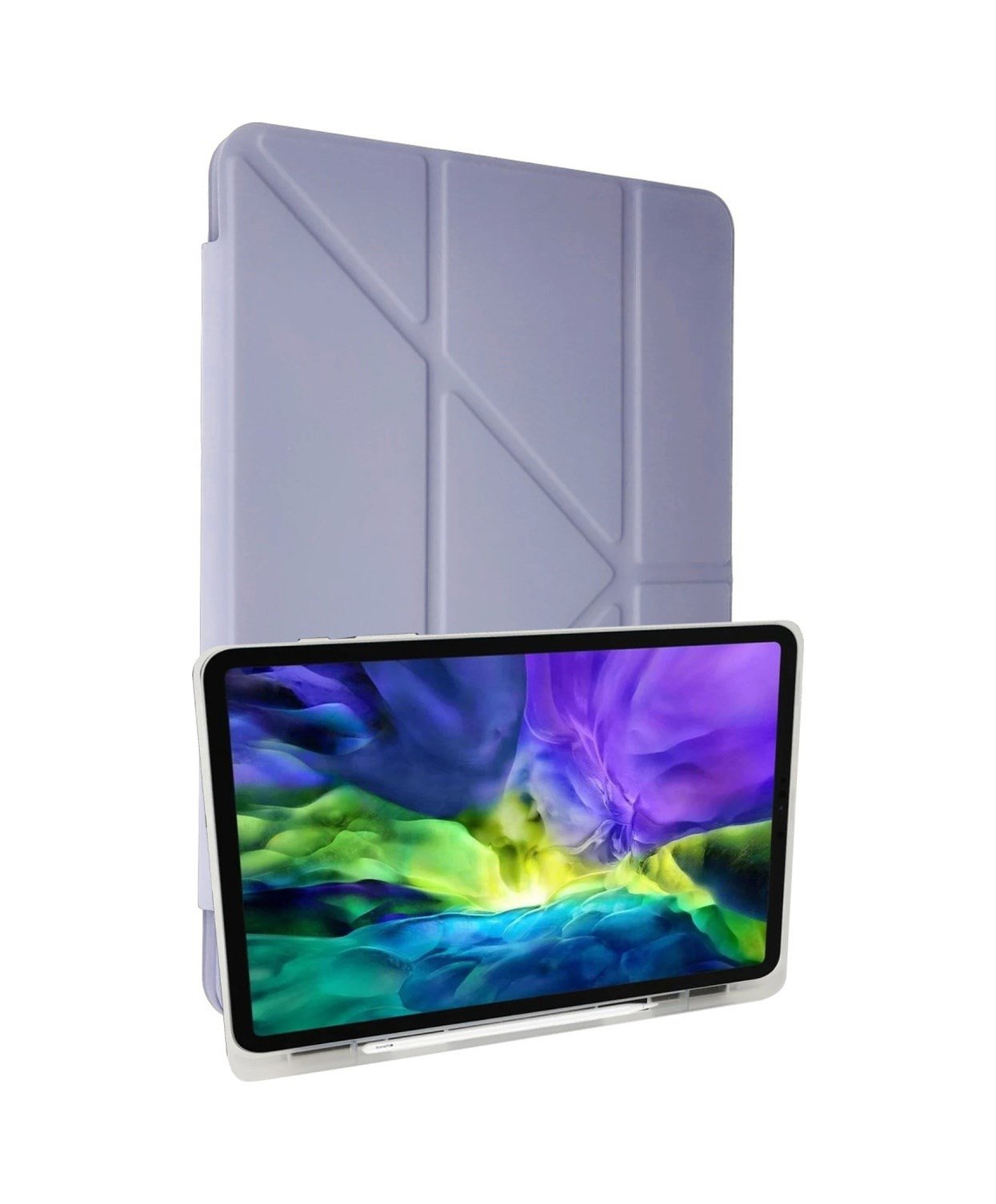İpad 10.2 8.nesil Kılıf Kalemlikli Mars Tablet Kılıfı - Lila Diğer Diğer