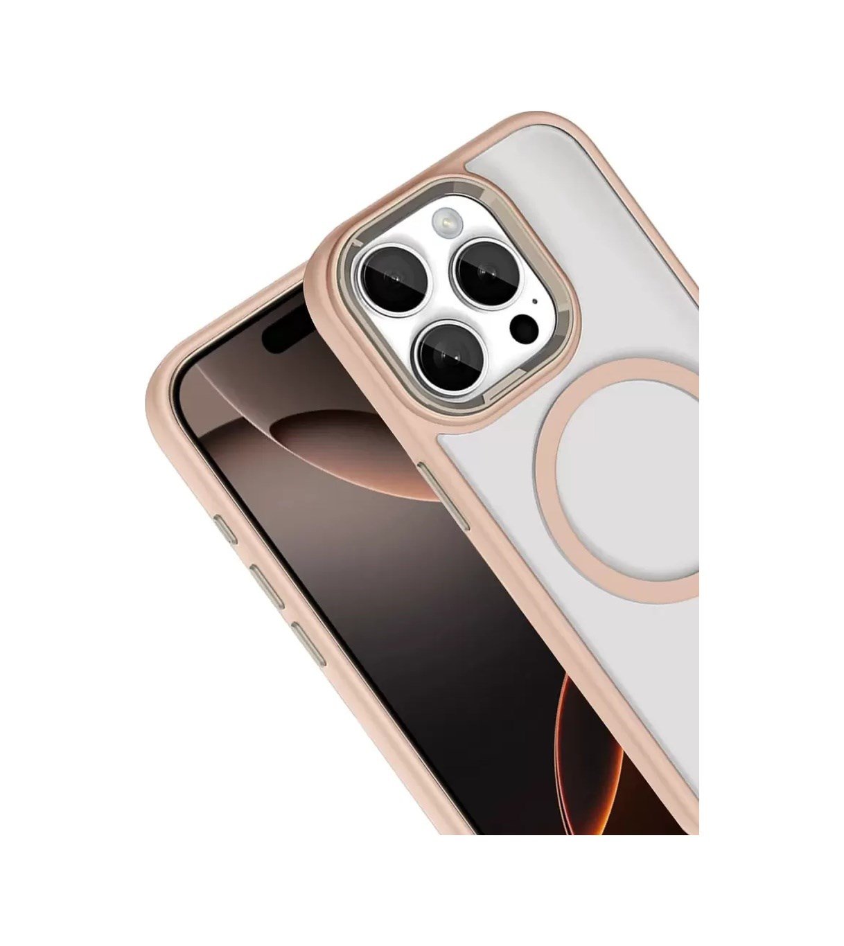 Joko Apple Uyumlu iPhone 15 Pro Max Uyumlu Terea Magsafe Kapak - Gold Belirtilmemiş