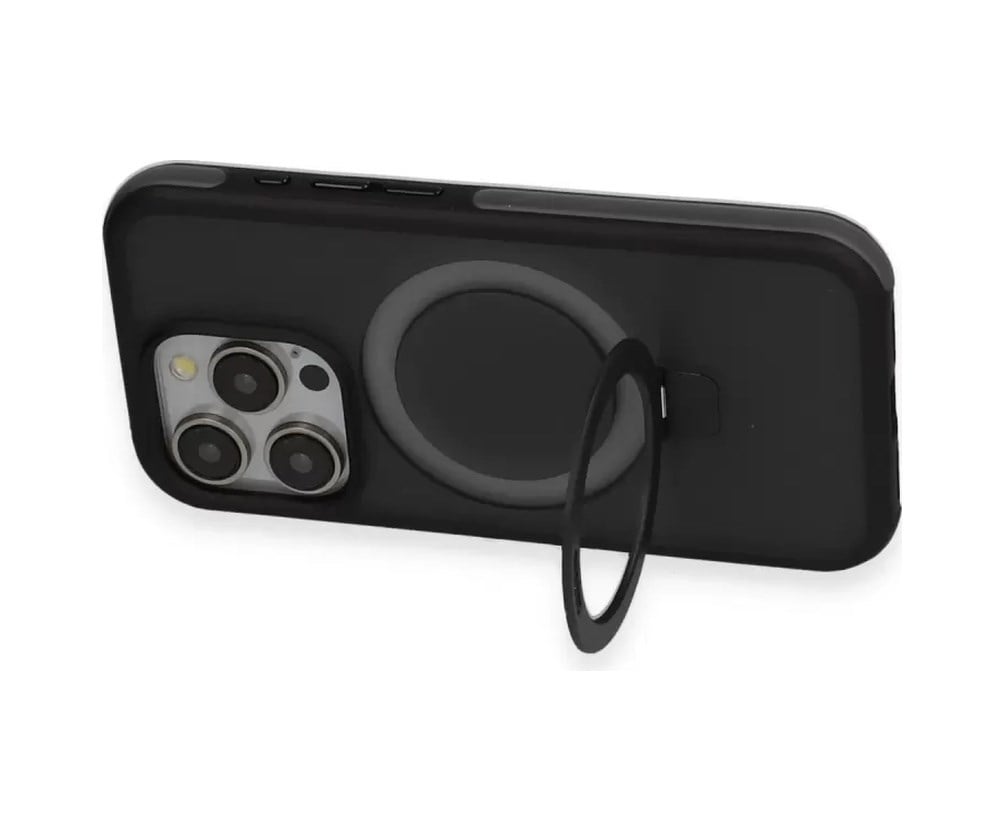 Joko Apple Uyumlu iPhone 15 Pro Max Uyumlu Zorda Airbag Magsafe Standlı Kapak - Lacivert Belirtilmemiş