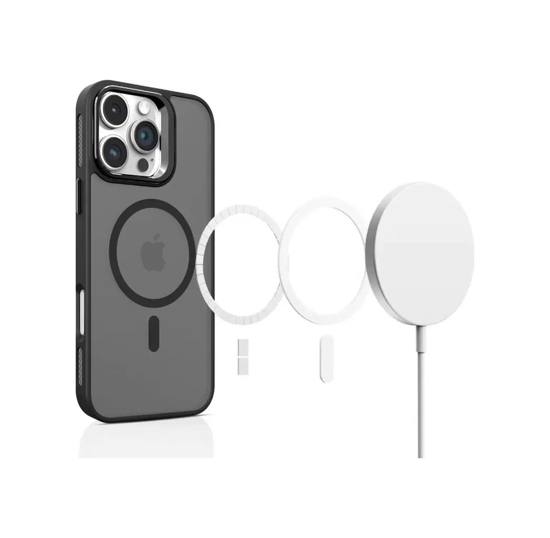 Joko Apple Uyumlu iPhone 16 Plus Uyumlu Flet Lens Magsafe Kapak - Turuncu Belirtilmemiş