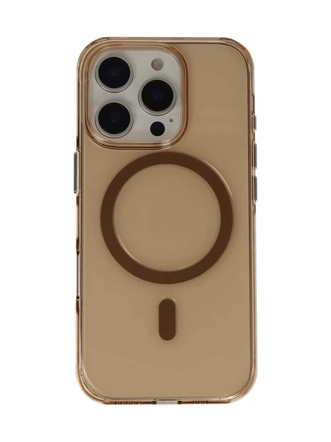 Joko Apple Uyumlu iPhone 16 Pro Max Uyumlu Gleam Pc Sert Magsafe Kılıf - Şeffaf-gold Belirtilmemiş