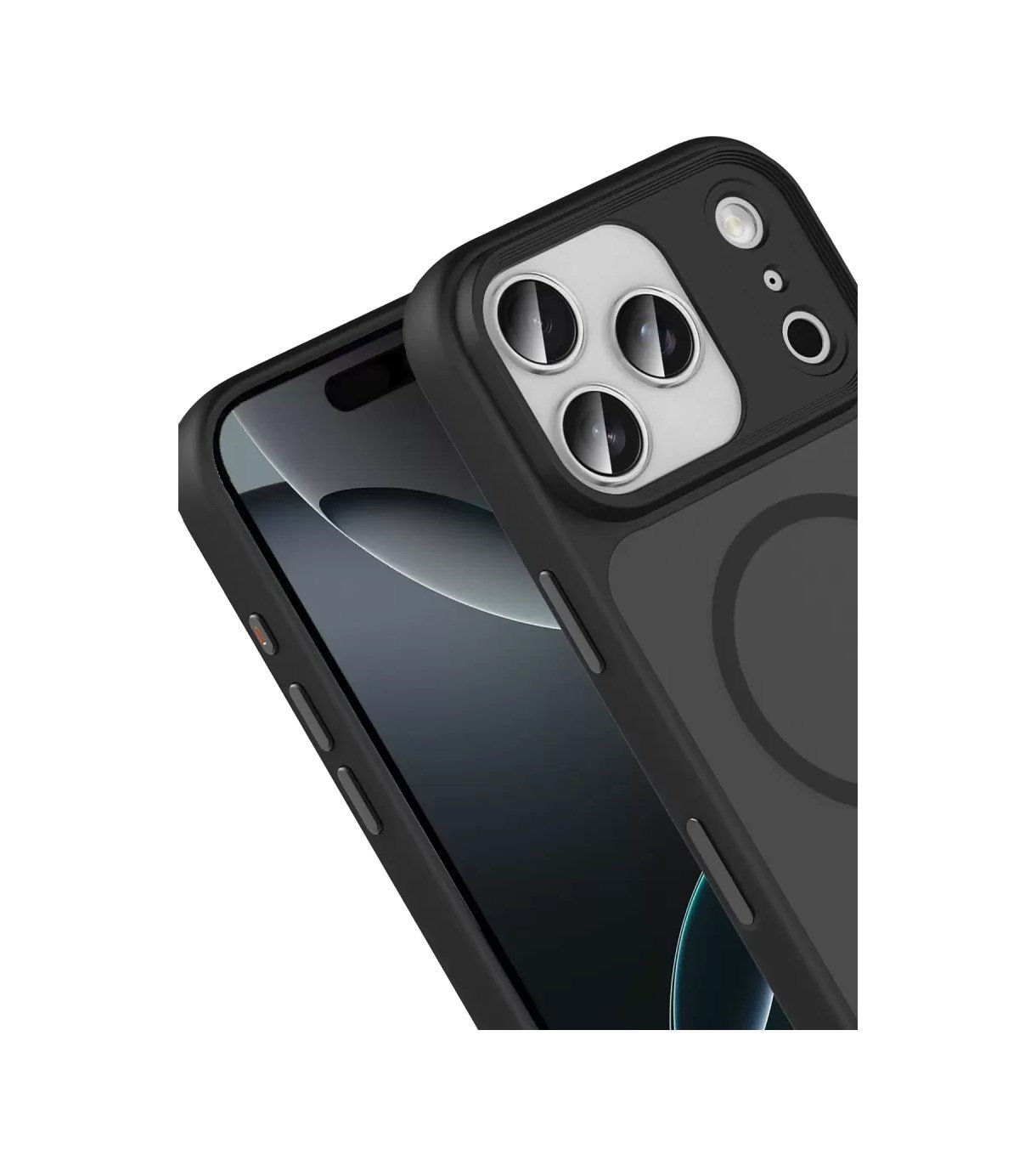 Joko Apple Uyumlu iPhone 17 Pro Max Uyumlu Megane Magsafe Kapak - Siyah Belirtilmemiş