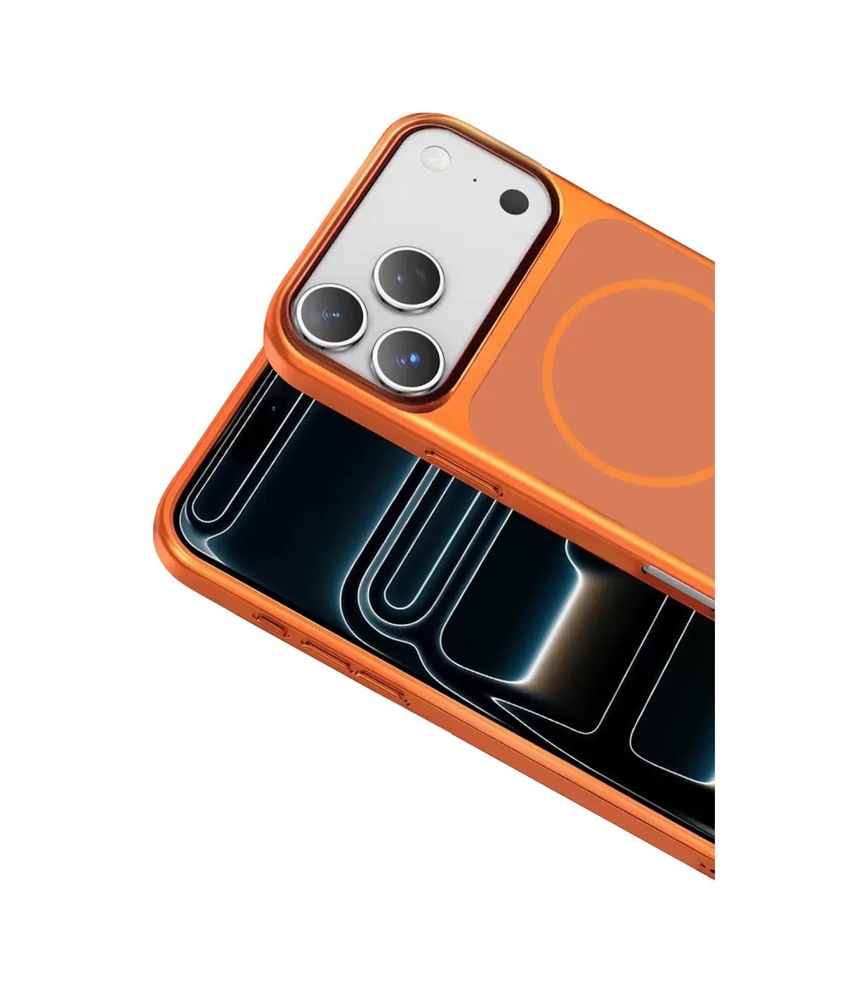 Joko Apple Uyumlu iPhone 17 Pro Max Uyumlu Rush Magsafe Kapak - Turuncu Belirtilmemiş