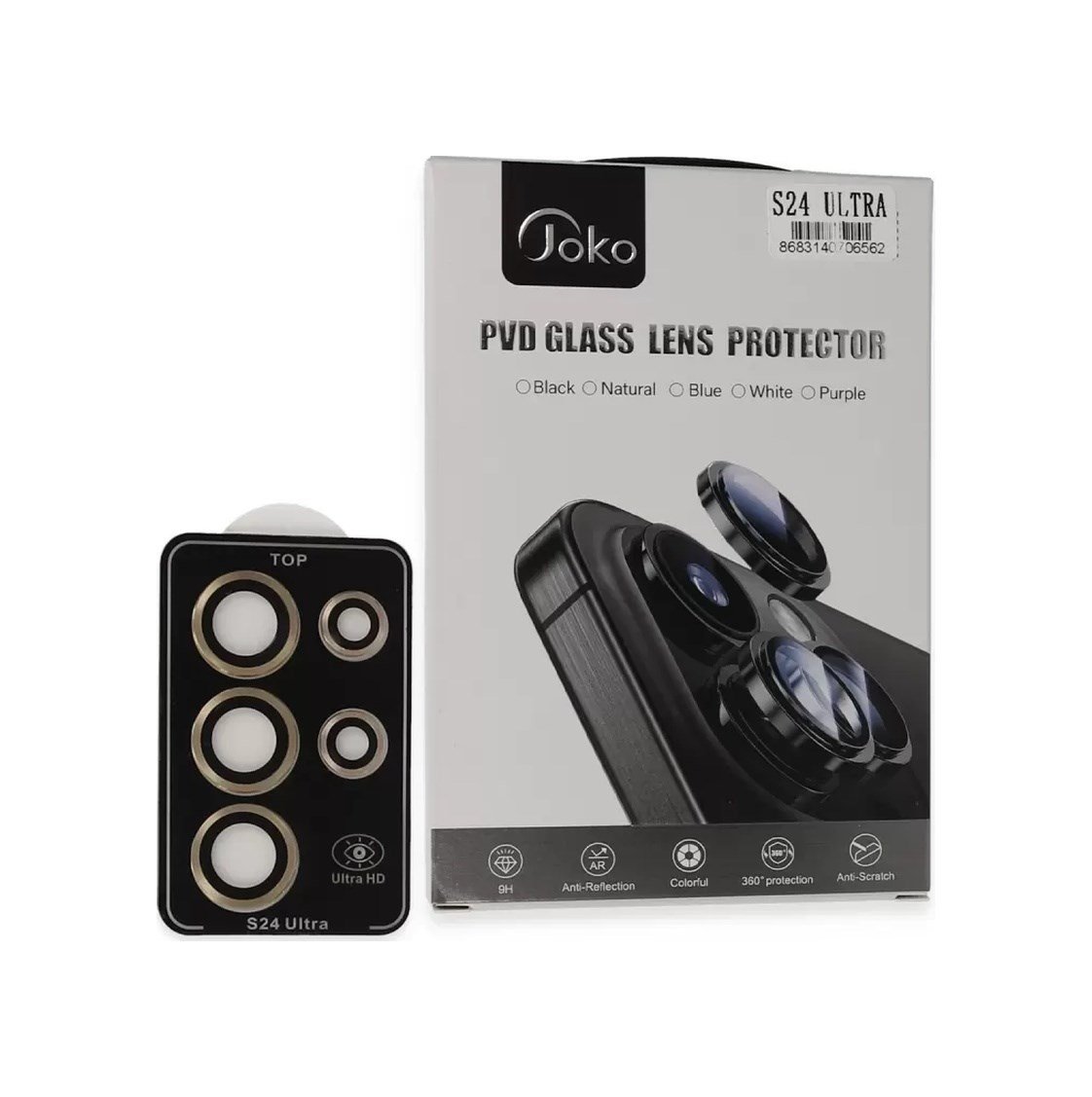 Joko Samsung Galaxy S24 Ultra Uyumlu Pvd Metal Kamera Lens - Gold