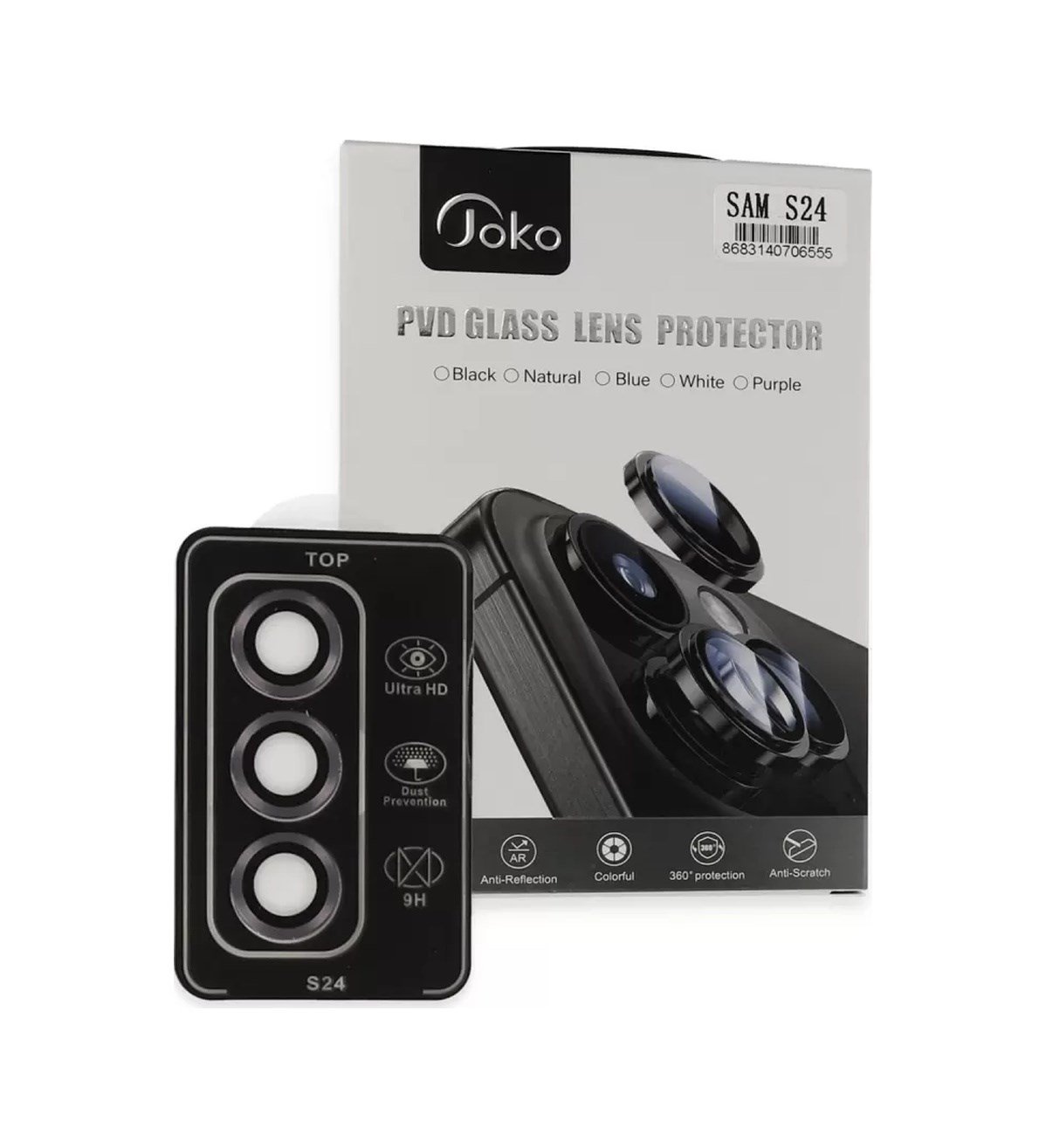 Joko Samsung Galaxy S24 Uyumlu Pvd Metal Kamera Lens - Derin Mor