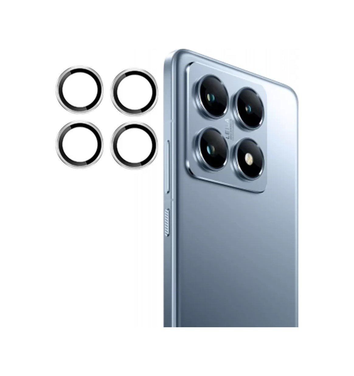 Joko Xiaomi Mi 14t Pro Uyumlu Pvd Metal Kamera Lens - Gümüş