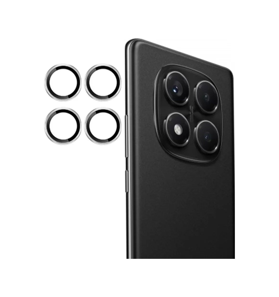 Joko Xiaomi Redmi Note 14 Pro 4g Uyumlu Pvd Metal Kamera Lens - Gümüş