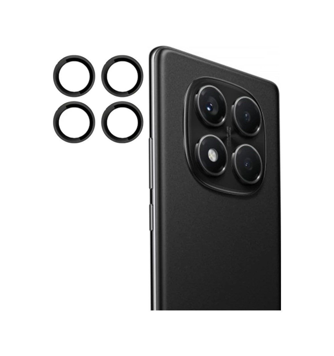 Joko Xiaomi Redmi Note 14 Pro 4g Uyumlu Pvd Metal Kamera Lens - Siyah