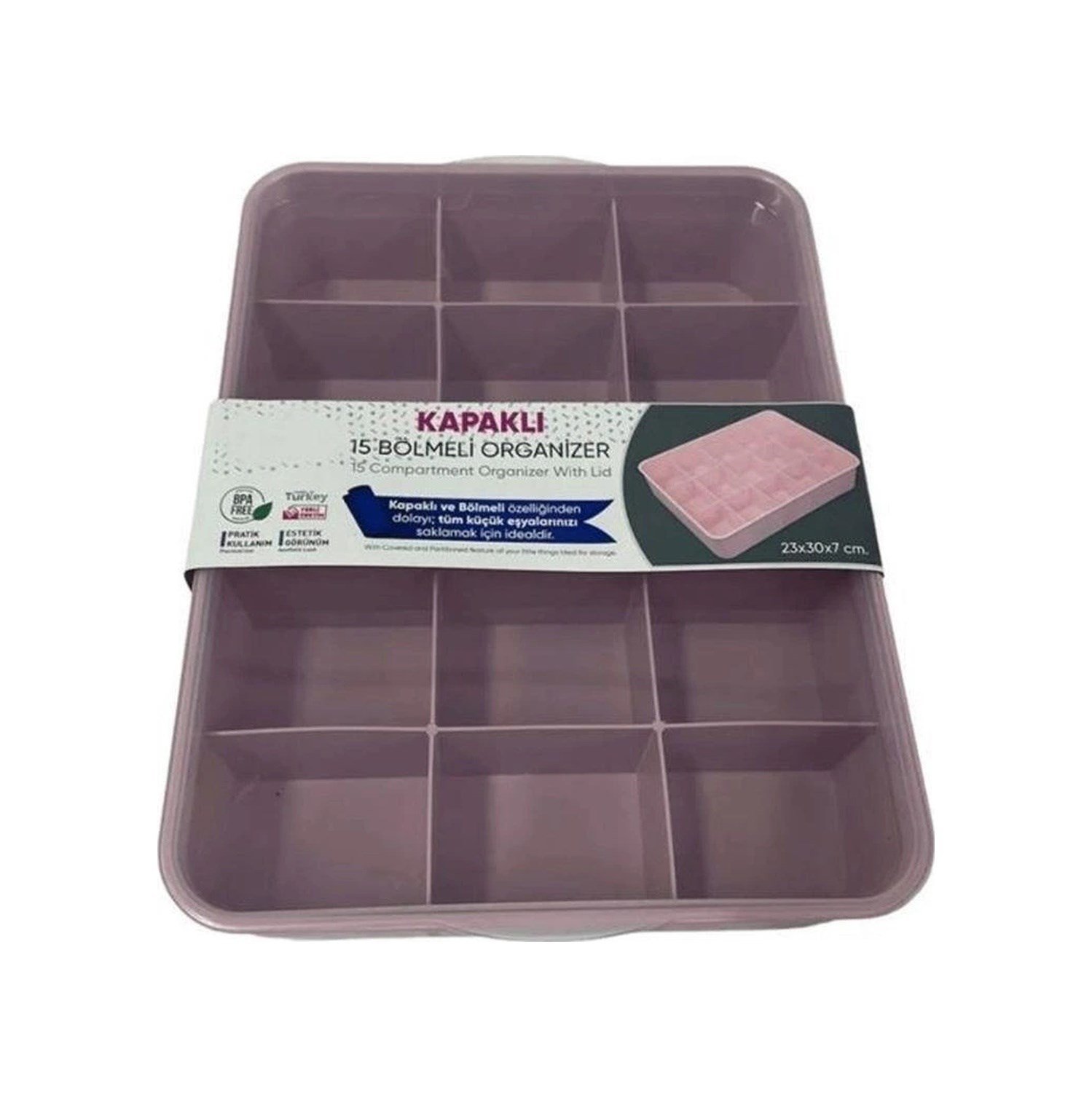 Kapaklı 15 Bölmeli Organizer