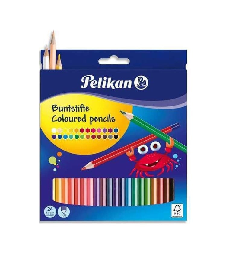 Kuru Boya Kalemi 24lü Kutu Çok Renkli