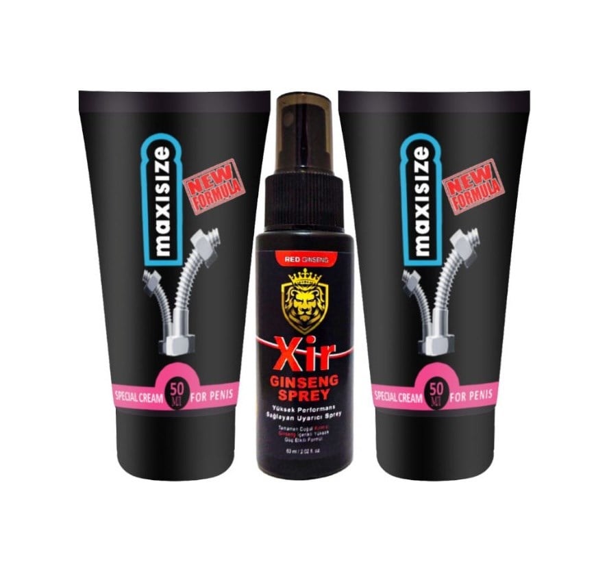 Maxisize Cream Erkeğe Özel 50 Ml 2 Adet Krem + Xir 60 Ml Erkeğe Özel Karışım Süre Sprey