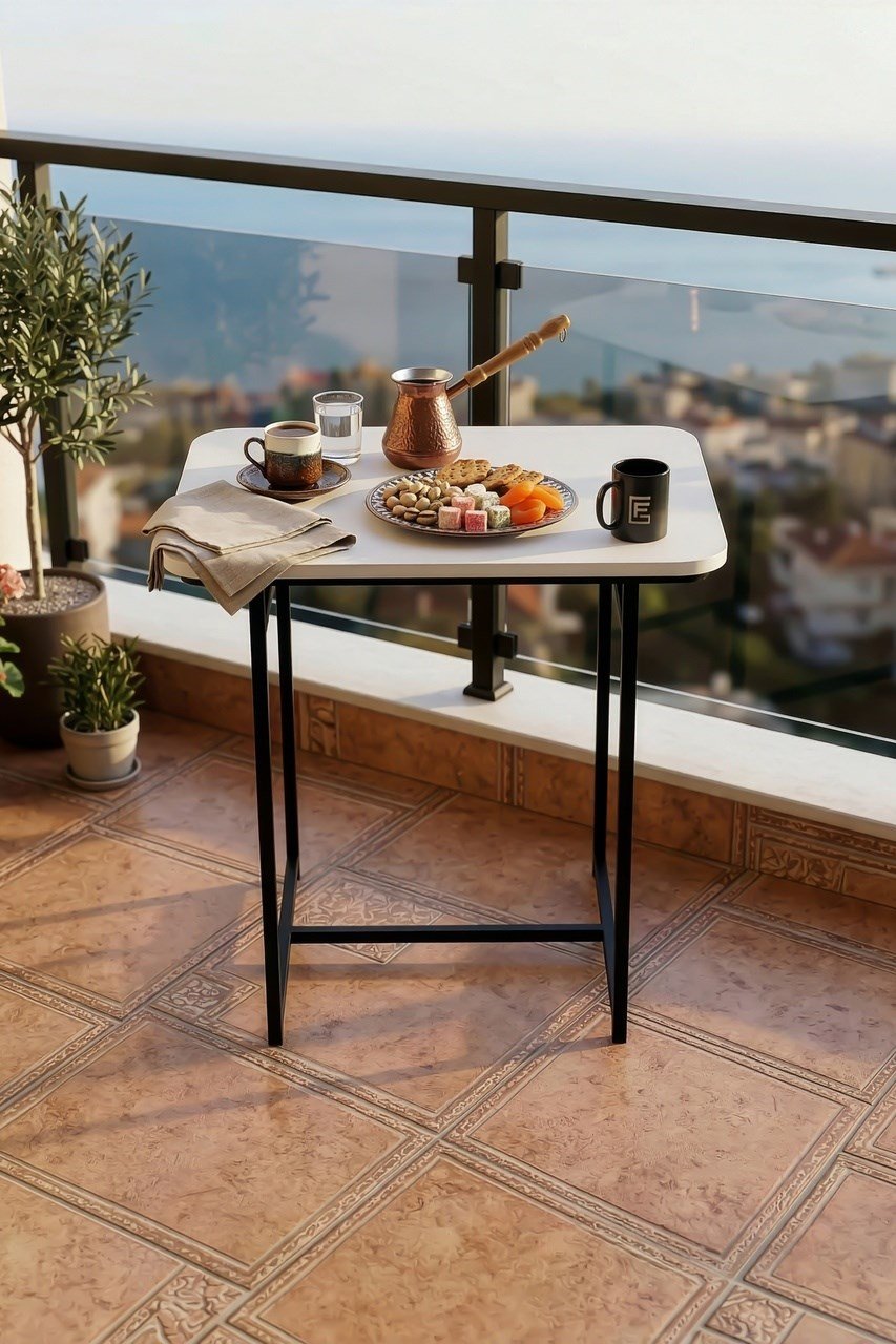 Minör Mutfak Masası Suntalam Beyaz 72x52 Çok Renkli