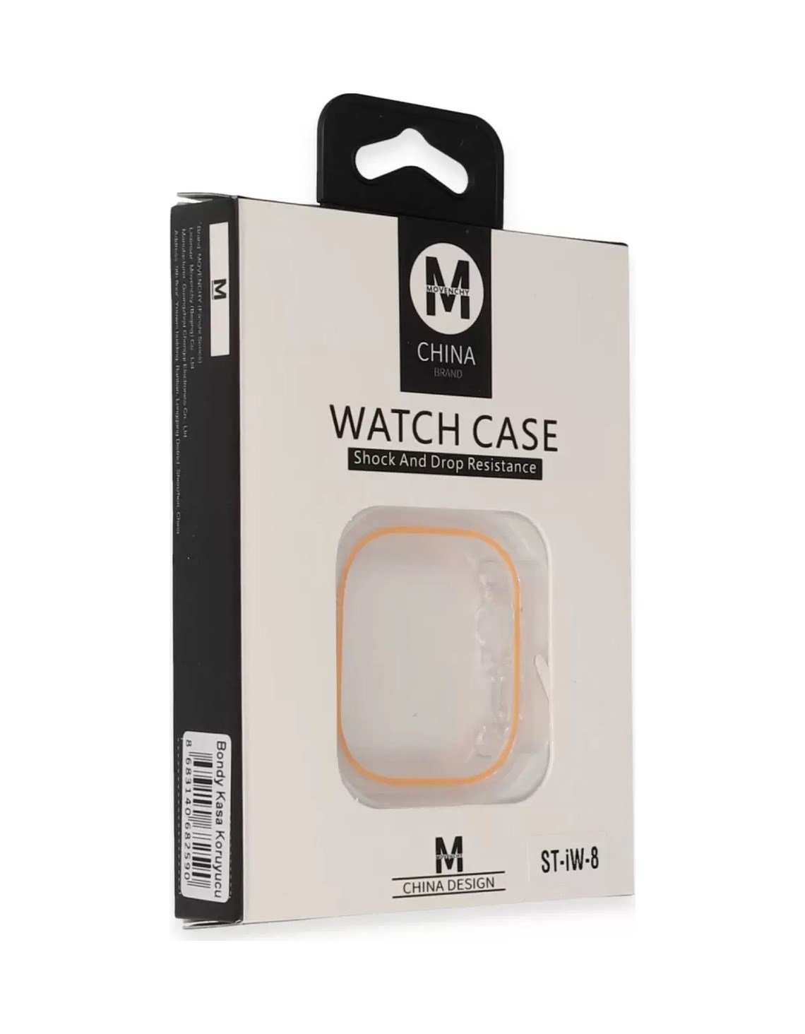 Movenchy Apple Watch 45mm Uyumlu Bondy Kasa Koruyucu - Turuncu -