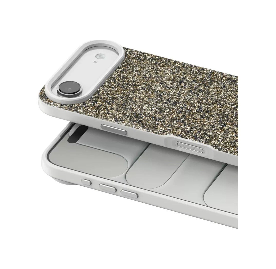 Onegif Apple Uyumlu iPhone 17 Air Uyumlu Bright Simli Kapak - Çöl Titanyum Belirtilmemiş