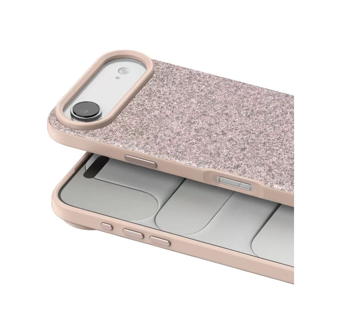 Onegif Apple Uyumlu iPhone 17 Air Uyumlu Bright Simli Kapak - Pembe Belirtilmemiş