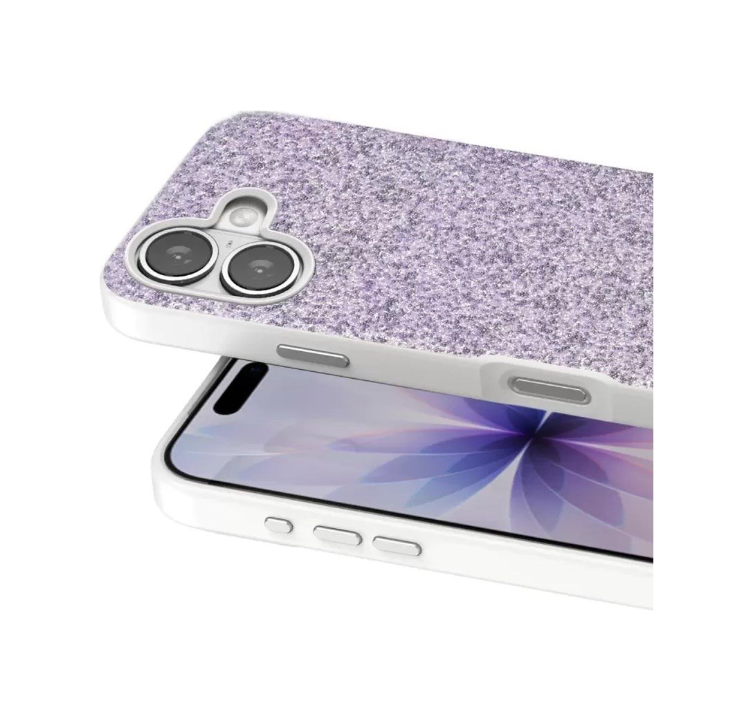 Onegif Apple Uyumlu iPhone 17 Uyumlu Bright Simli Kapak - Lila Belirtilmemiş