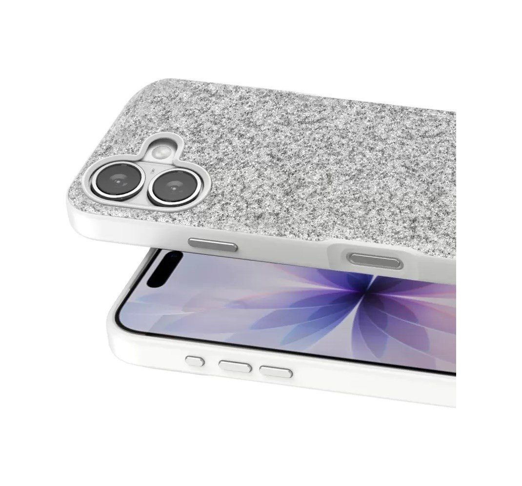 Onegif Apple Uyumlu iPhone 17 Uyumlu Bright Simli Kapak - Beyaz Belirtilmemiş