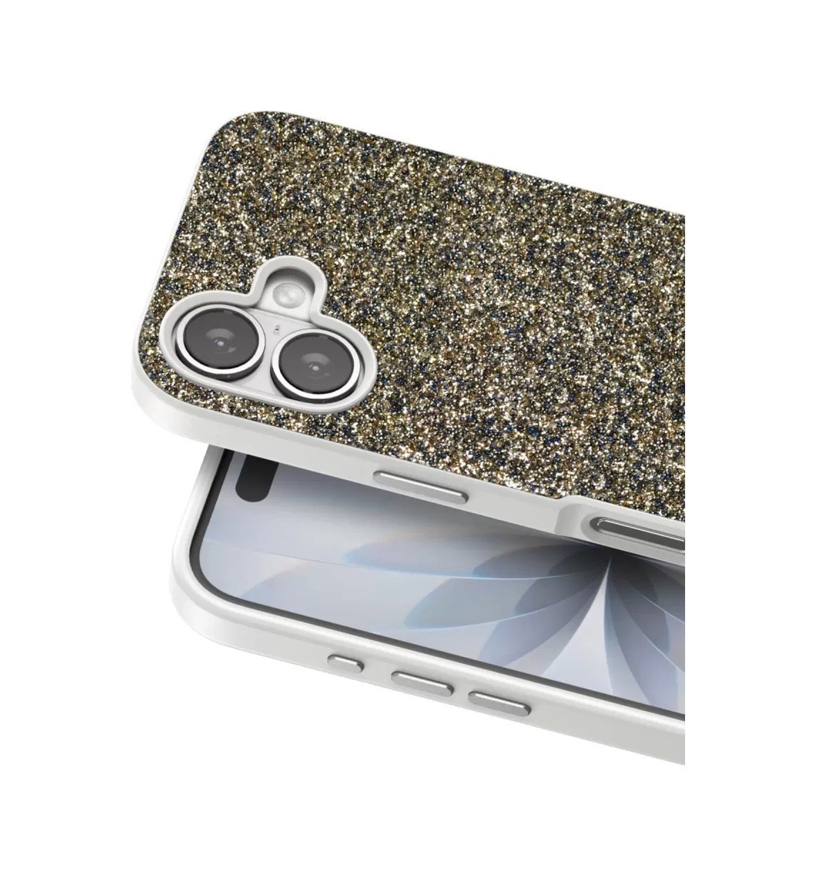 Onegif Apple Uyumlu iPhone 17 Uyumlu Bright Simli Kapak - Çöl Titanyum Belirtilmemiş