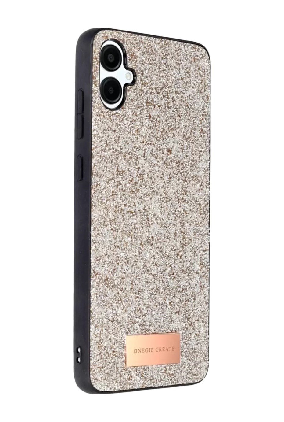 Onegif Samsung Galaxy A06 Uyumlu Bright Simli Kapak - Gold Belirtilmemiş