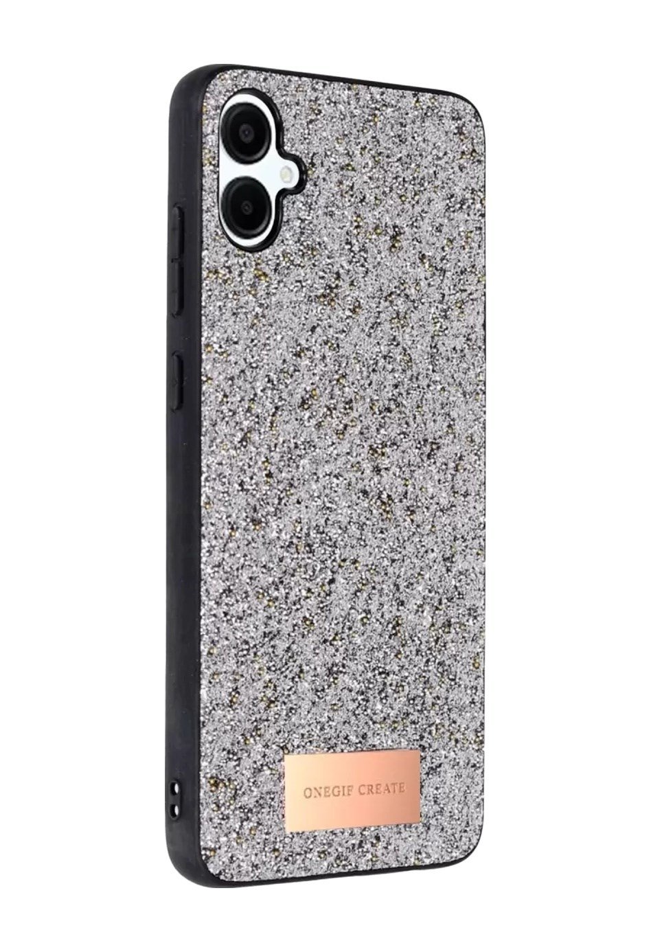Onegif Samsung Galaxy A06 Uyumlu Bright Simli Kapak - Gümüş Belirtilmemiş