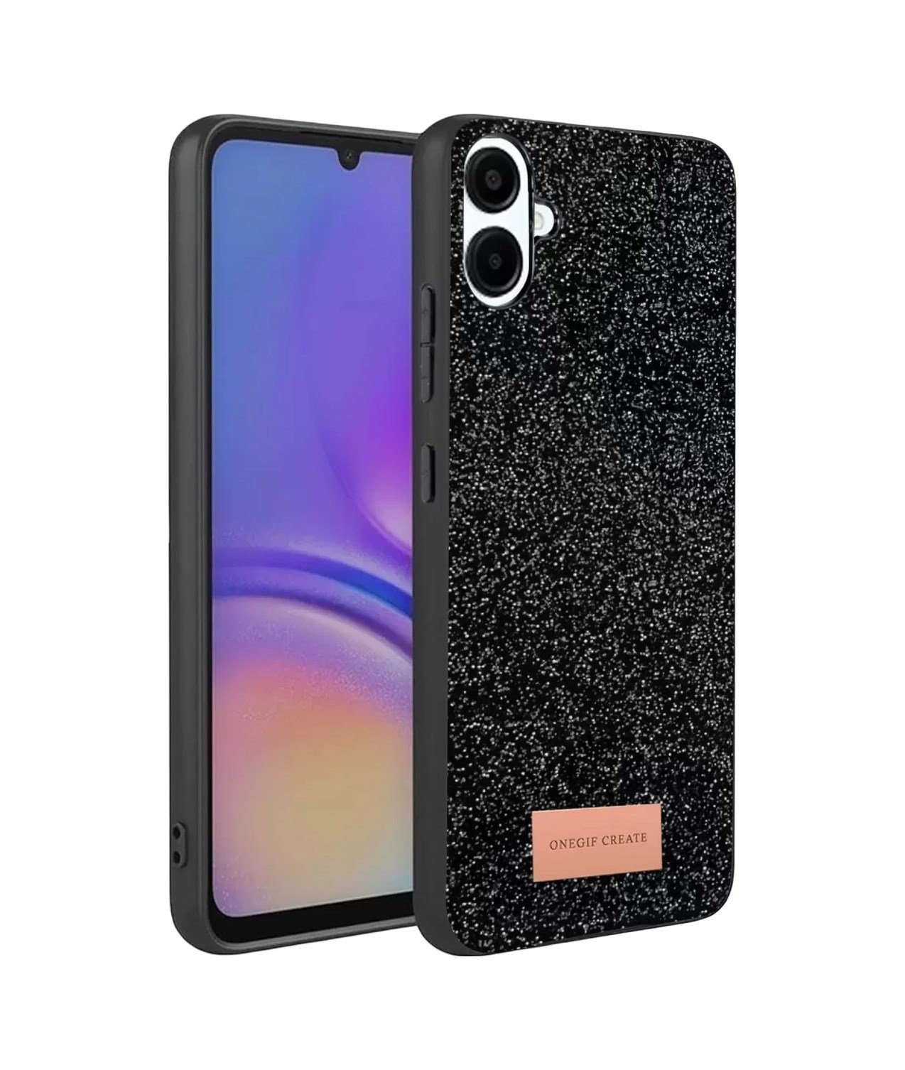 Onegif Samsung Galaxy A07 4g Uyumlu Bright Simli Kapak - Siyah Belirtilmemiş