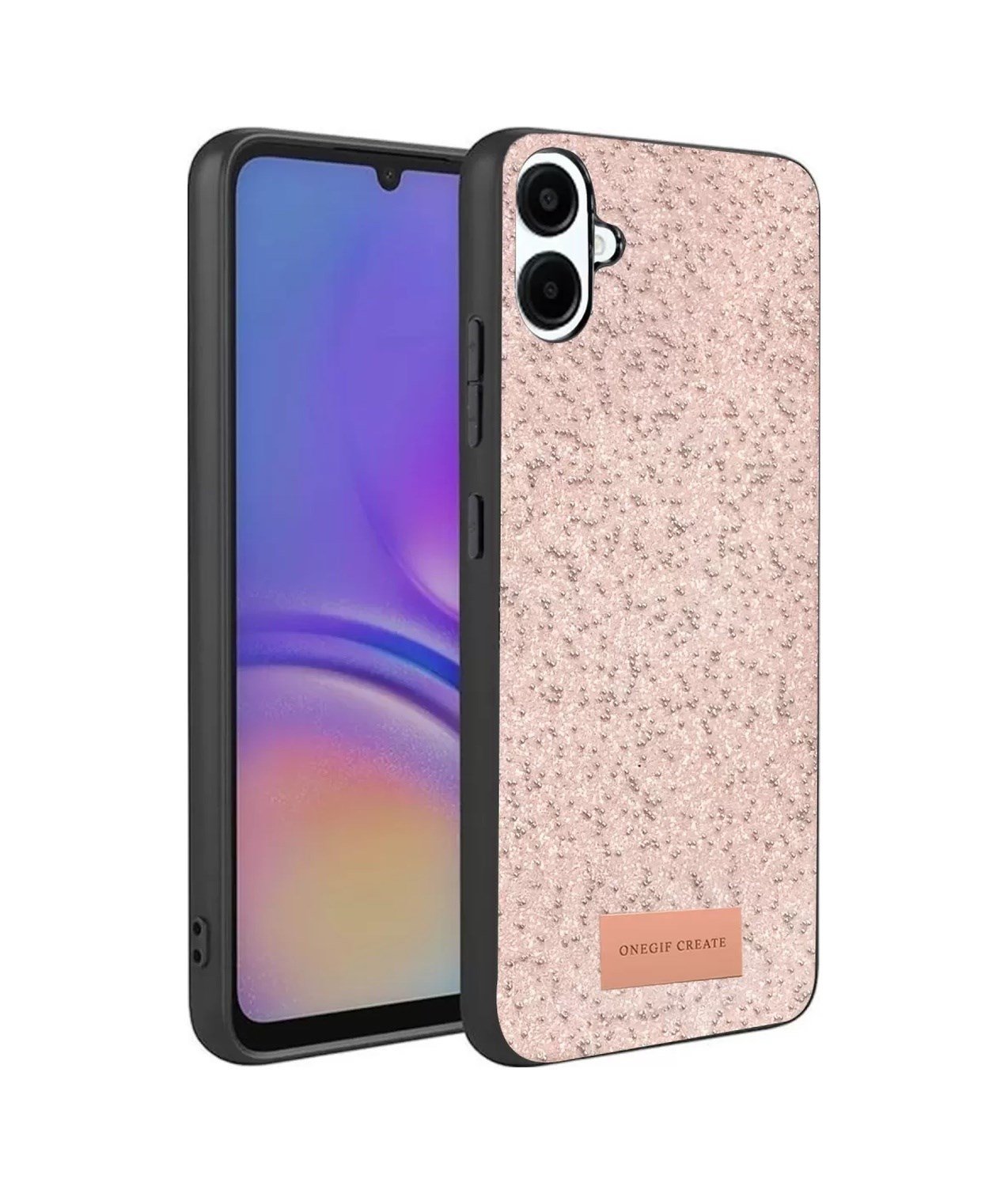 Onegif Samsung Galaxy A07 4g Uyumlu Bright Simli Kapak - Pembe Belirtilmemiş