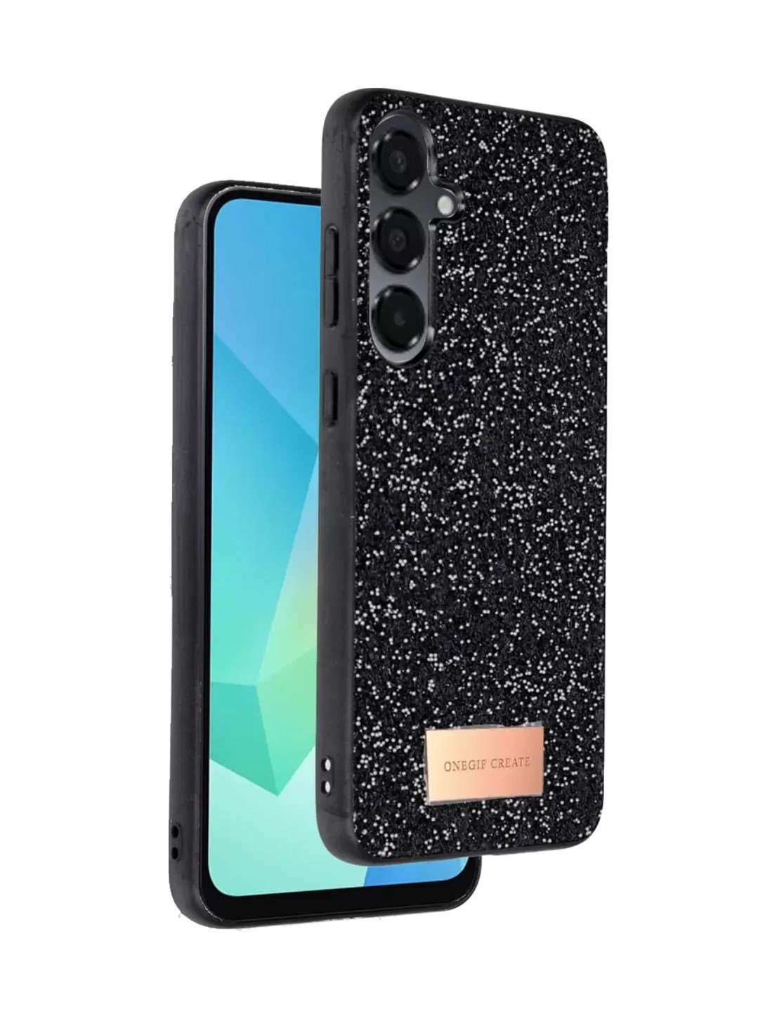 Onegif Samsung Galaxy A16 5g Uyumlu Bright Simli Kapak - Siyah Belirtilmemiş
