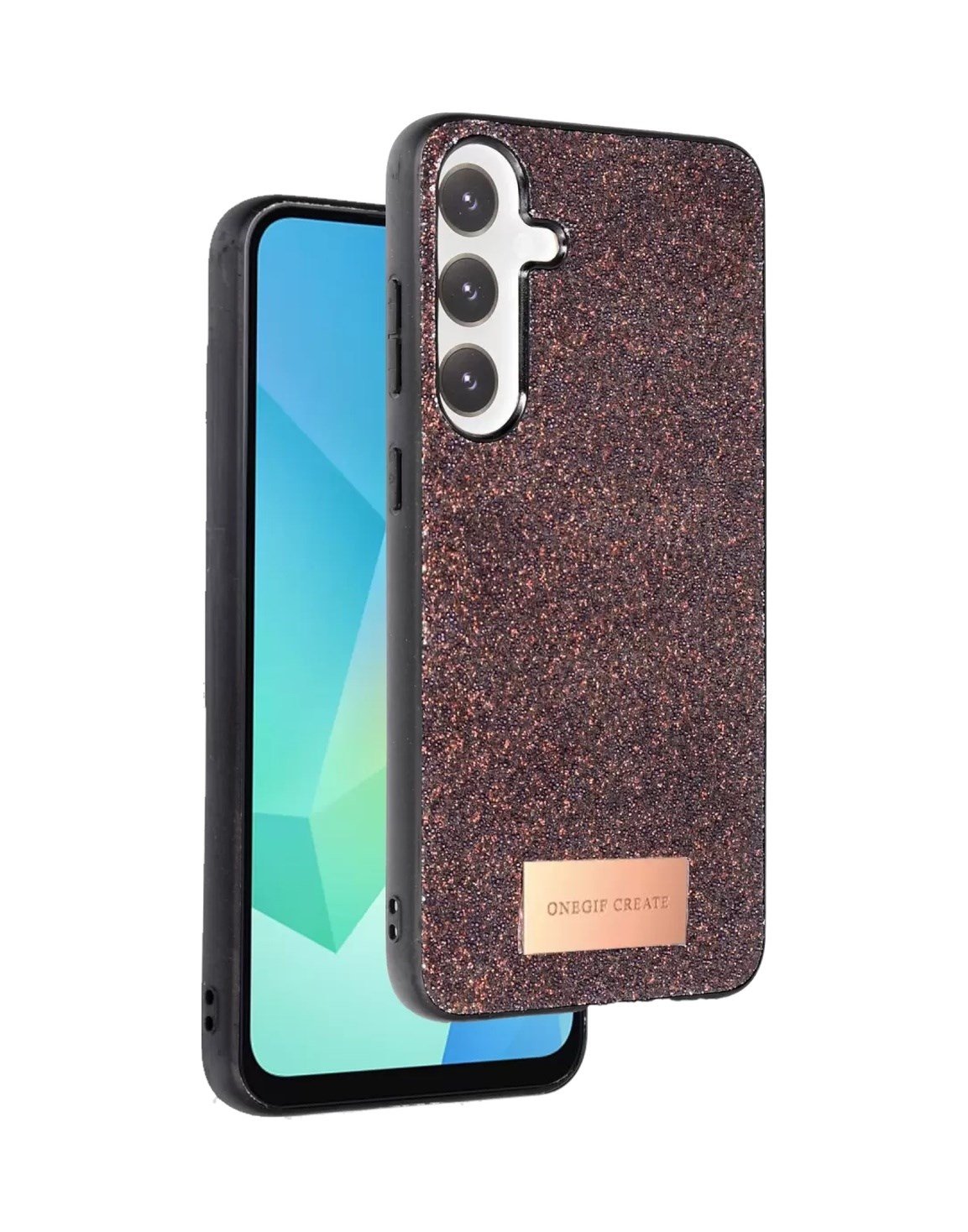 Onegif Samsung Galaxy A16 5g Uyumlu Bright Simli Kapak - Derin Mor Belirtilmemiş