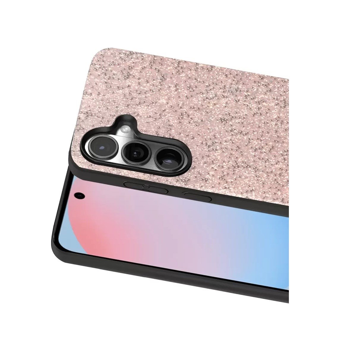 Onegif Samsung Galaxy S24 Plus Uyumlu Bright Simli Kapak - Pembe Belirtilmemiş