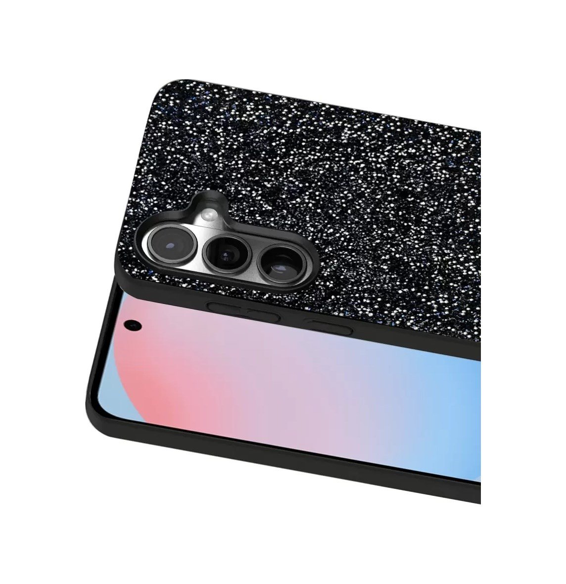 Onegif Samsung Galaxy S24 Uyumlu Bright Simli Kapak - Siyah Belirtilmemiş