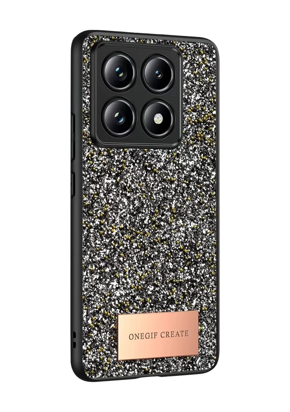 Onegif Xiaomi Mi 14t Pro Uyumlu Bright Simli Kapak - Gümüş Belirtilmemiş