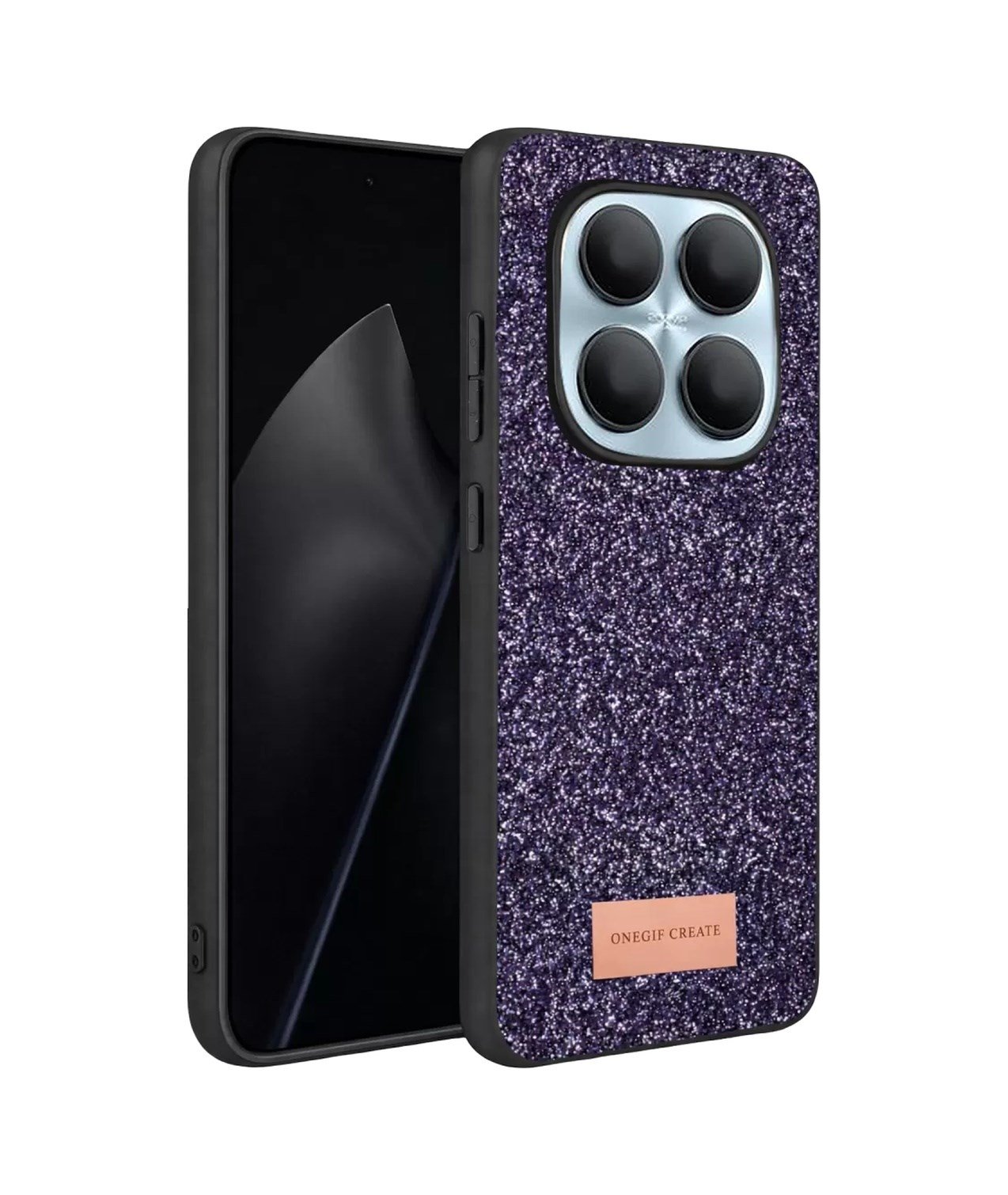 Onegif Xiaomi Redmi Note 15 4g Uyumlu Bright Simli Kapak - Derin Mor Belirtilmemiş
