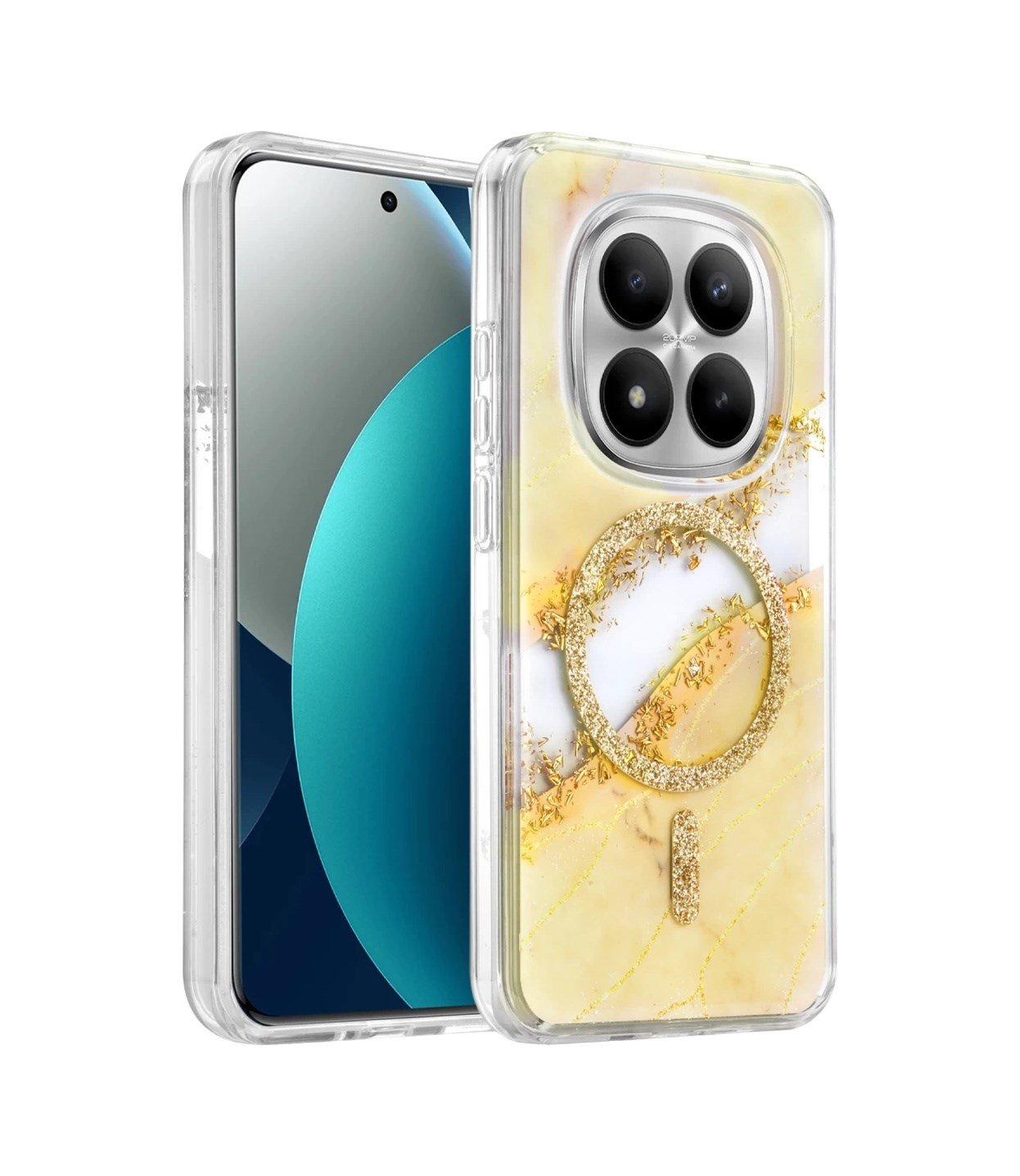 Onegif Xiaomi Redmi Note 15 Pro 4g Lotus Simli Magsafe Kapak - Gümüş