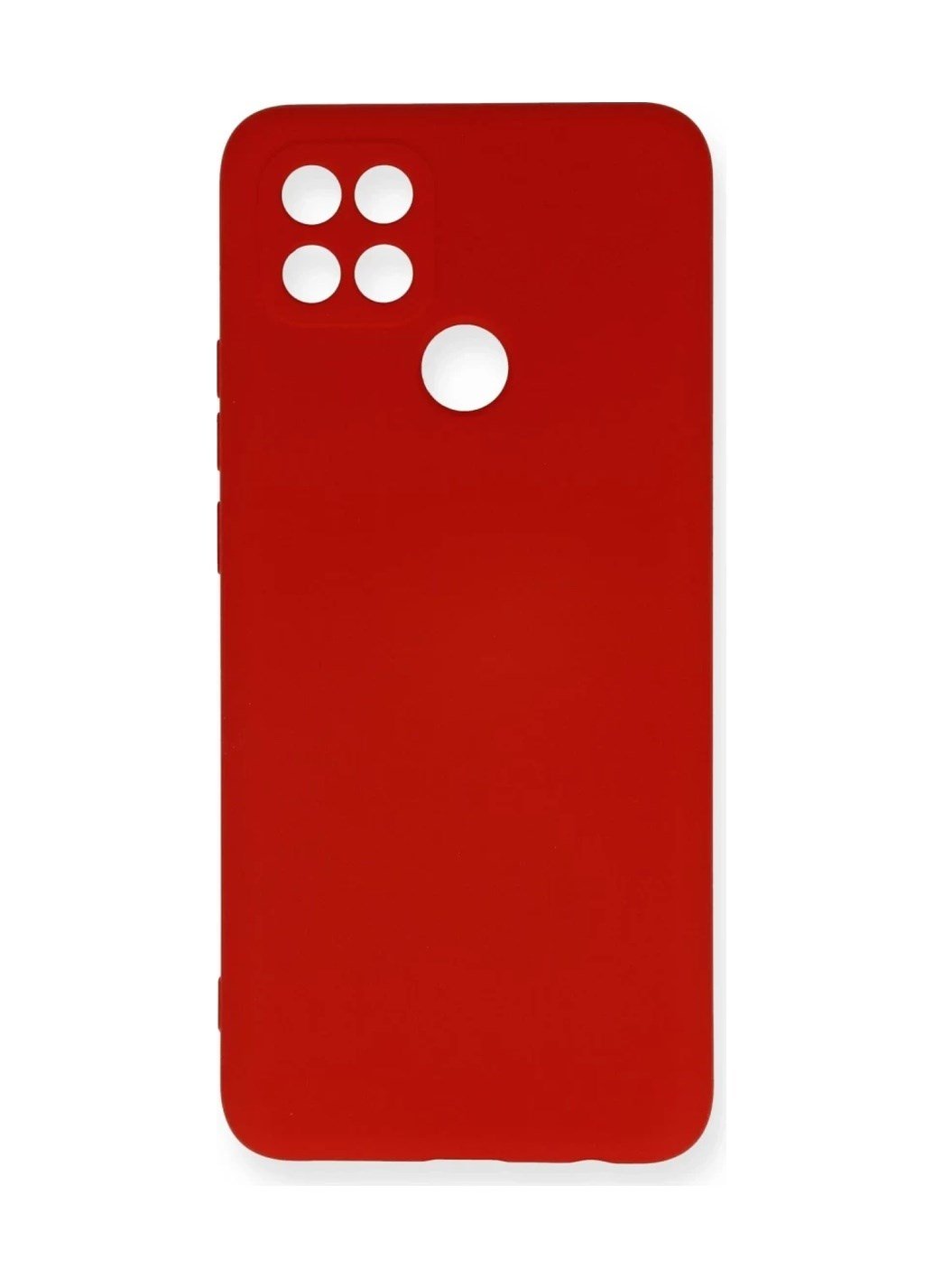 Oppo A15 Uyumlu Kılıf Nano İçi Kadife Silikon - Kırmızı Belirtilmemiş