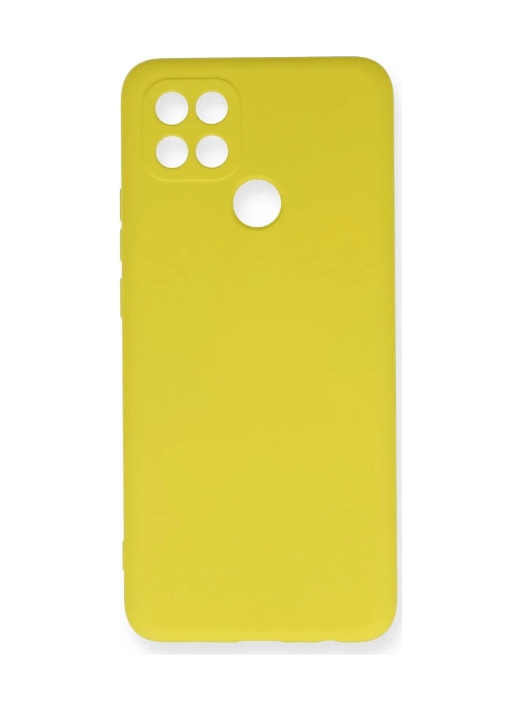 Oppo A15 Uyumlu Kılıf Nano İçi Kadife Silikon - Sarı Belirtilmemiş