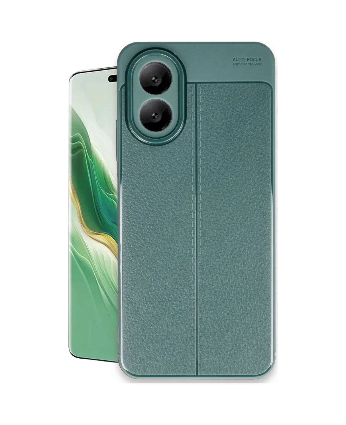 Oppo A38 Uyumlu Kılıf Auto Focus Kapak - Koyu Yeşil Belirtilmemiş