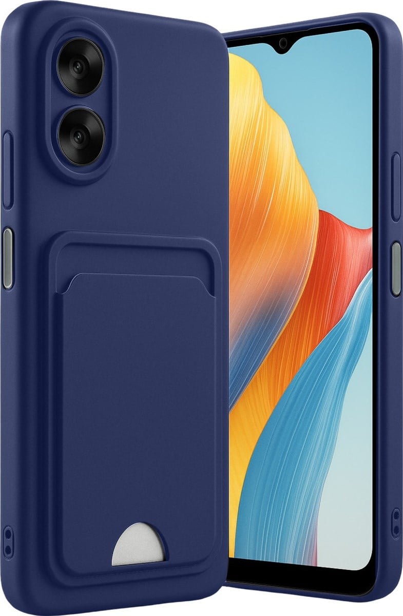 Oppo A38 Uyumlu Kılıf Kelvin Kartvizitli Silikon - Lacivert Belirtilmemiş