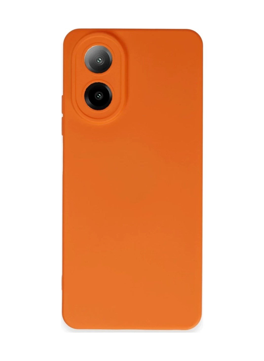 Oppo A38 Uyumlu Kılıf Nano İçi Kadife Silikon - Turuncu Belirtilmemiş