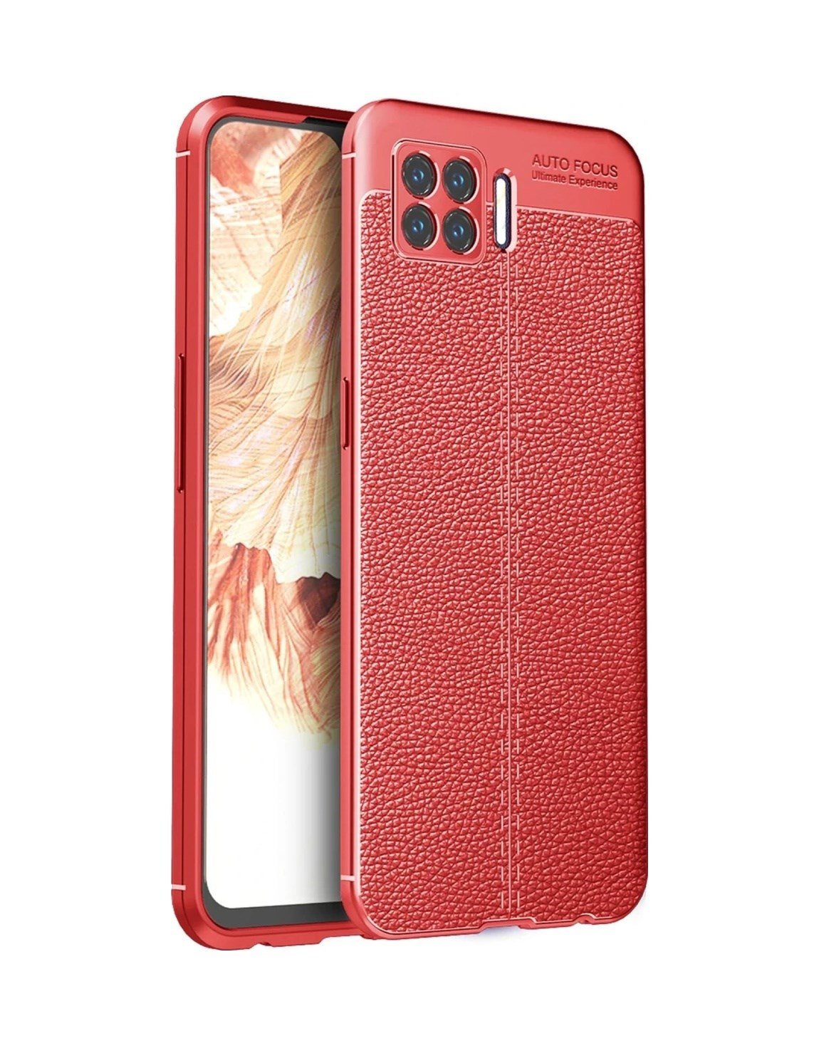 Oppo A73 Uyumlu Kılıf Auto Focus Kapak - Kırmızı Belirtilmemiş