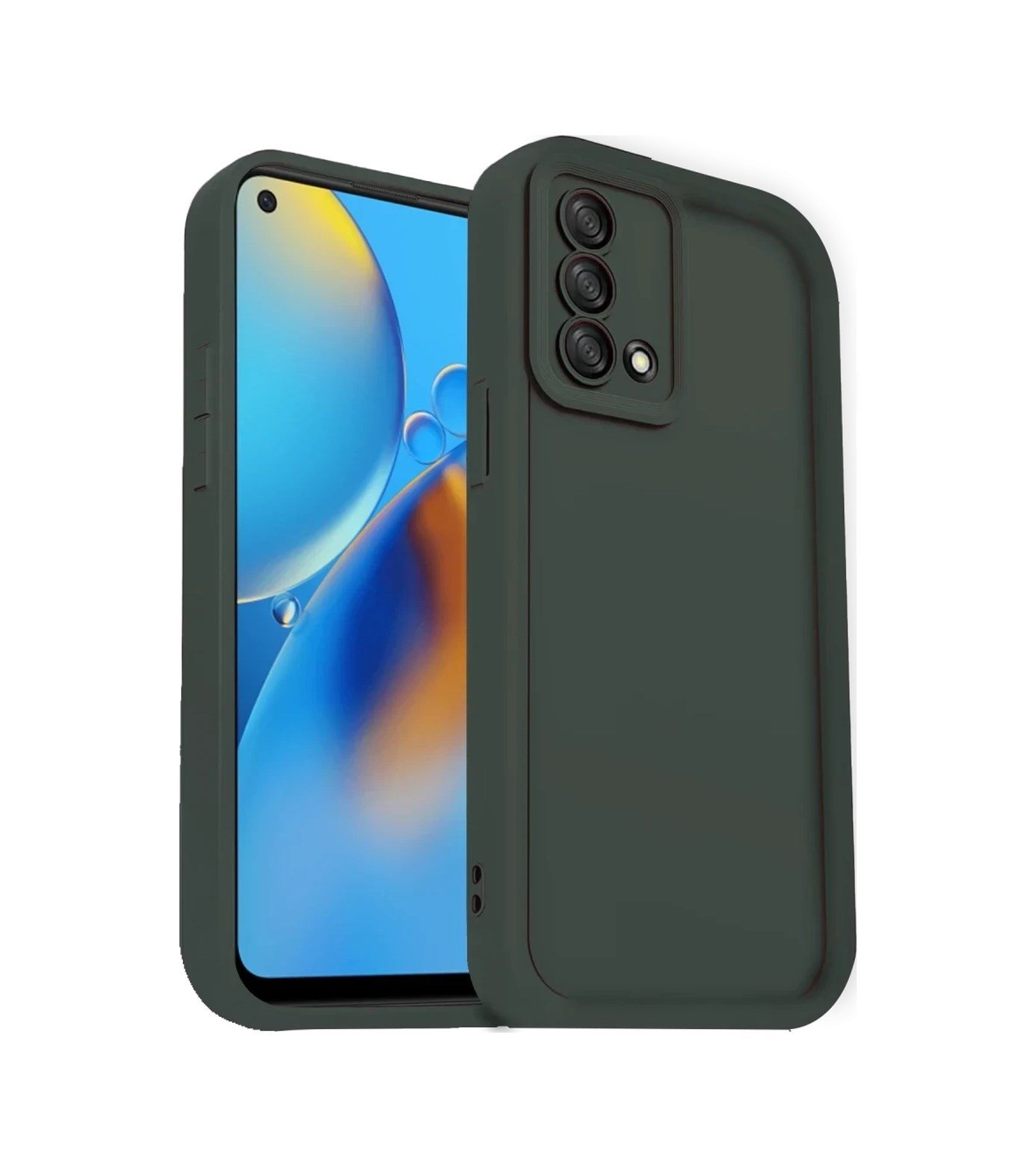 Oppo A74 4g Uyumlu Kılıf Viera Silikon - Koyu Yeşil Belirtilmemiş