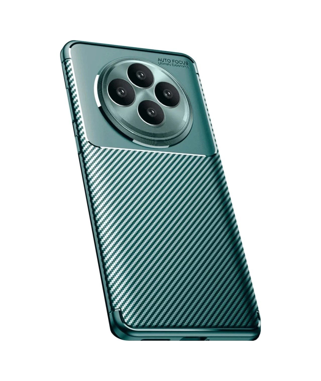 Oppo Reno 11 Uyumlu Fs Kılıf Auto Focus Karbon Kapak - Koyu Yeşil Belirtilmemiş