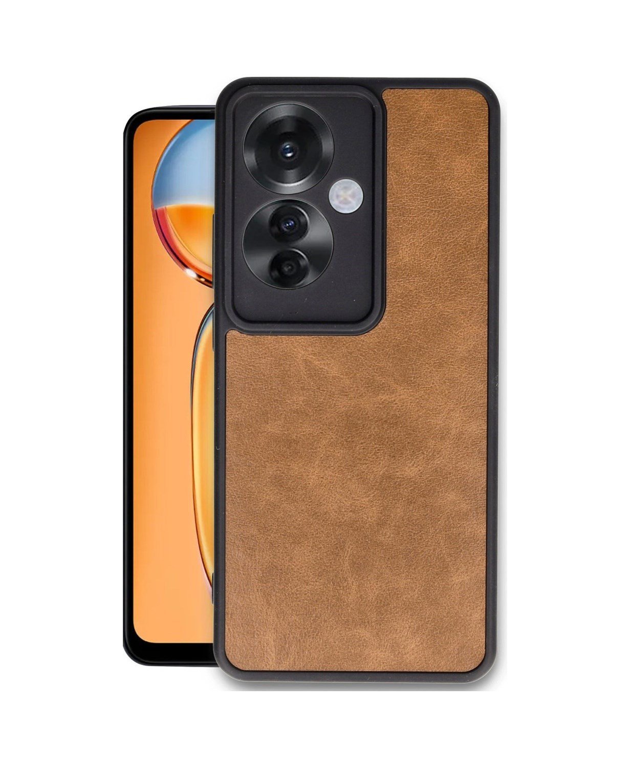 Oppo Reno 11f Uyumlu Kılıf Aras Deri Kapak - Taba Belirtilmemiş